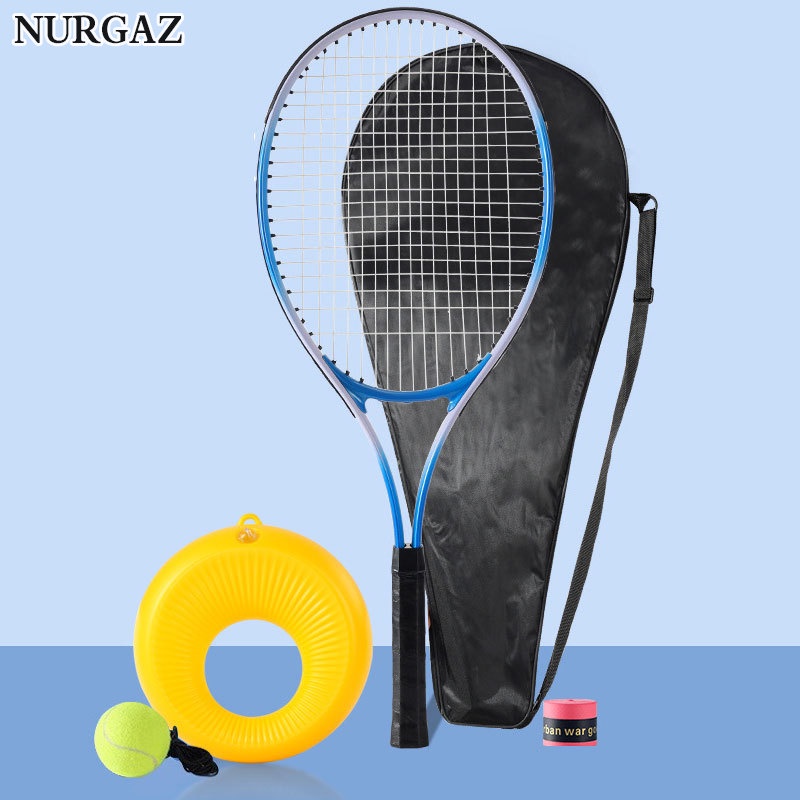 Nurgaz Bộ vợt tennis dành cho người mới bắt đầu Thiết bị tập luyện quần vợt ngoài trời dành cho người lớn
