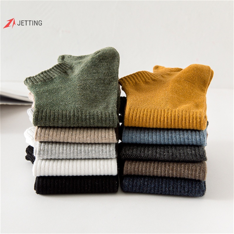 Đôi Vớ Thoáng Khí Mềm Mại Màu Trơn Đơn Giản Thời Trang Cho Nam