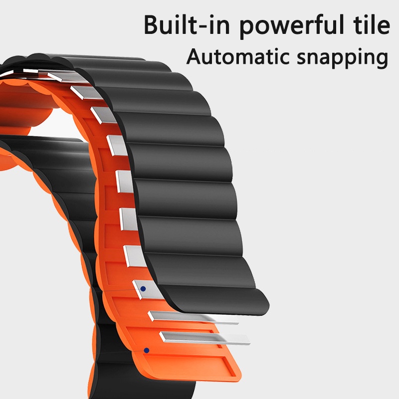 Dây Đeo Đồng Hồ Bằng silicone Khóa Nam Châm Cho apple watch series 8 7 se 6 5 4 3 ultra iwatch 40mm 44mm 41mm 45mm 49mm