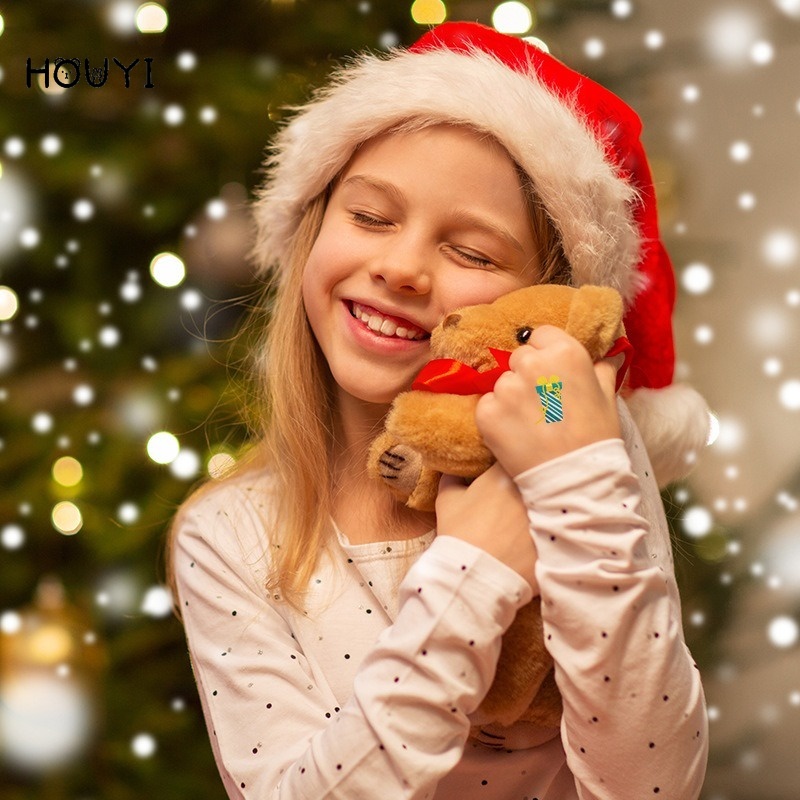 1 Hình Xăm Dán Tạm Thời Chống Nước Hình Ông Già Noel Hoạt Hình Dễ Thương Cho Trẻ Em