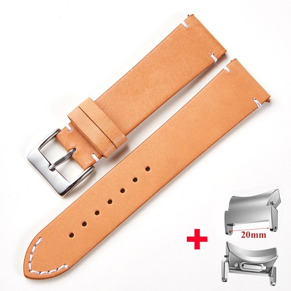 Dây Đeo Bằng Da Thật Kích Thước 6 classic 47mm 43mm 5 pro 45mm Cho Đồng Hồ Thông Minh samsung galaxy watch 6 5 4 40mm 44mm