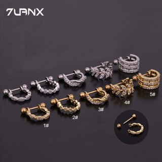 7uanX 1 Khuyên Tai Chiều Dài 8mm 20 Thước Bằng Thép Không Gỉ Hình Chữ u