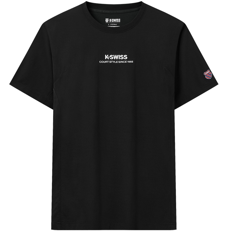 Áo thun nam KSWISS in hình thoải mái thoáng khí phù hợp với tay ngắn Cotton nguyên chất thông thường