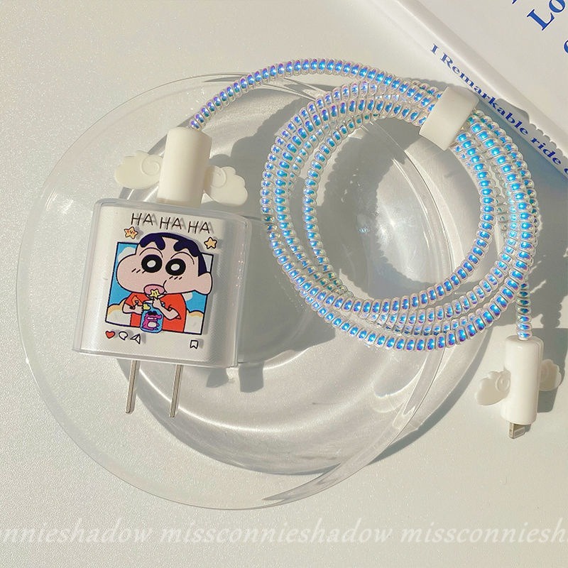 DISNEY Hoạt Hình Vỏ Bọc Bảo Vệ Cáp Sạc usb 18 / 20w Họa Tiết shin-chan Dễ Thương