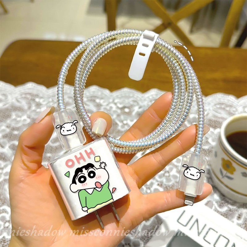 DISNEY Hoạt Hình Vỏ Bọc Bảo Vệ Cáp Sạc usb 18 / 20w Họa Tiết shin-chan Dễ Thương