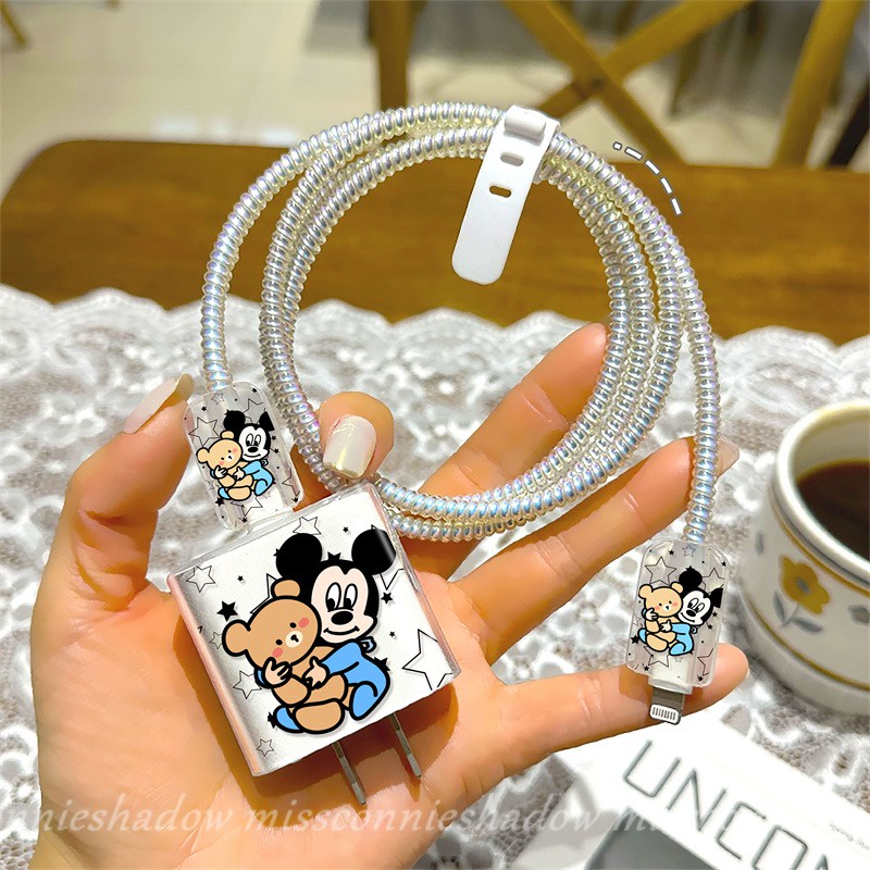 DISNEY Hoạt Hình Vỏ Bọc Bảo Vệ Cáp Sạc usb 18 / 20w Họa Tiết shin-chan Dễ Thương