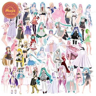 Muya Set 50 Sticker Dán laptop Chống Thấm Nước Hình anime hatsune miku
