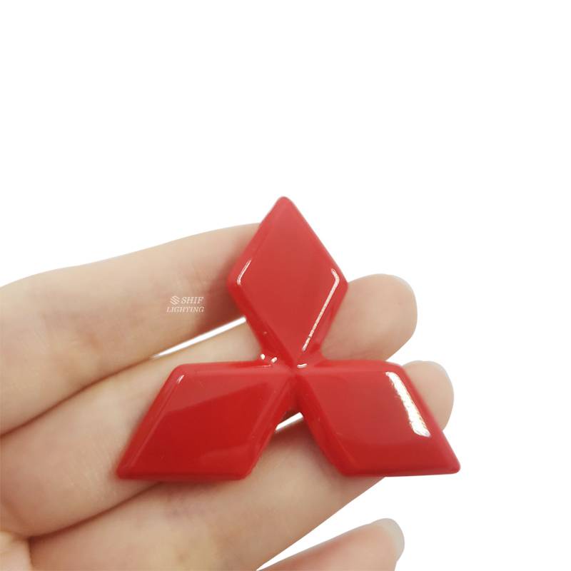 Bộ 1 Miếng Dán logo abs Trang Trí Vô Lăng Xe Hơi mitsubishi