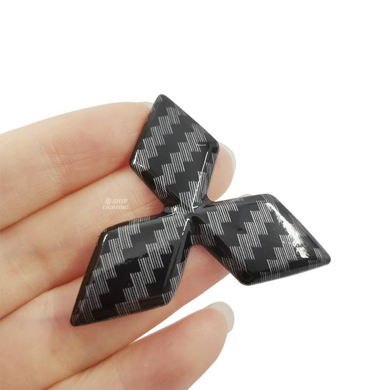 Bộ 1 Miếng Dán logo abs Trang Trí Vô Lăng Xe Hơi mitsubishi