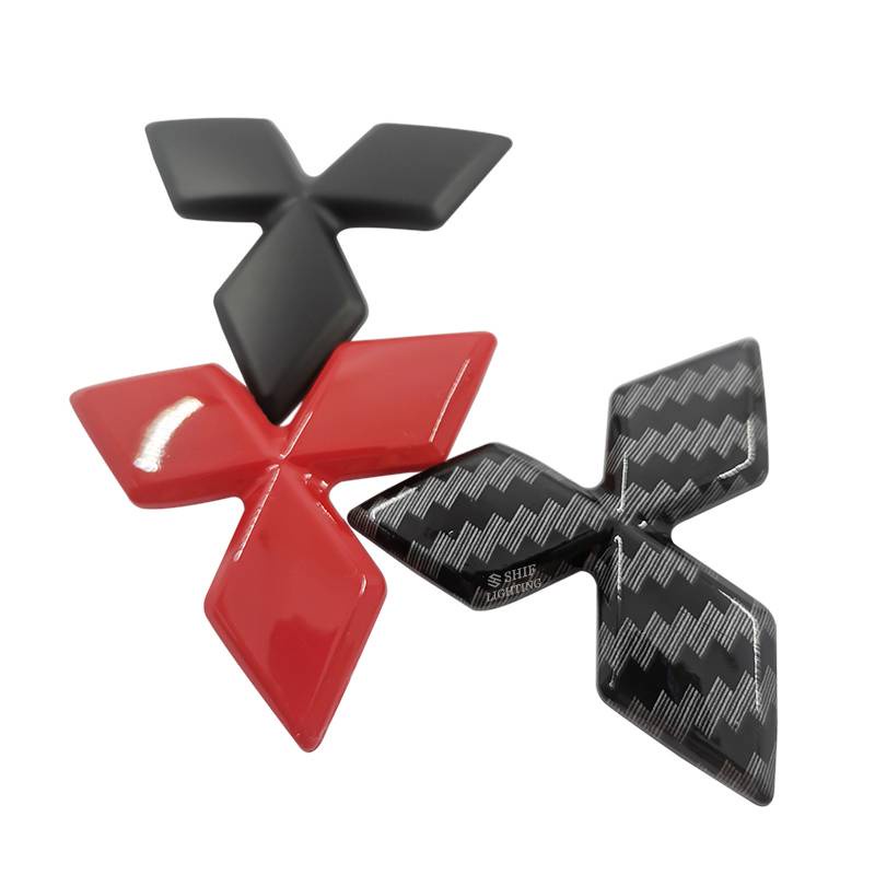 Bộ 1 Miếng Dán logo abs Trang Trí Vô Lăng Xe Hơi mitsubishi
