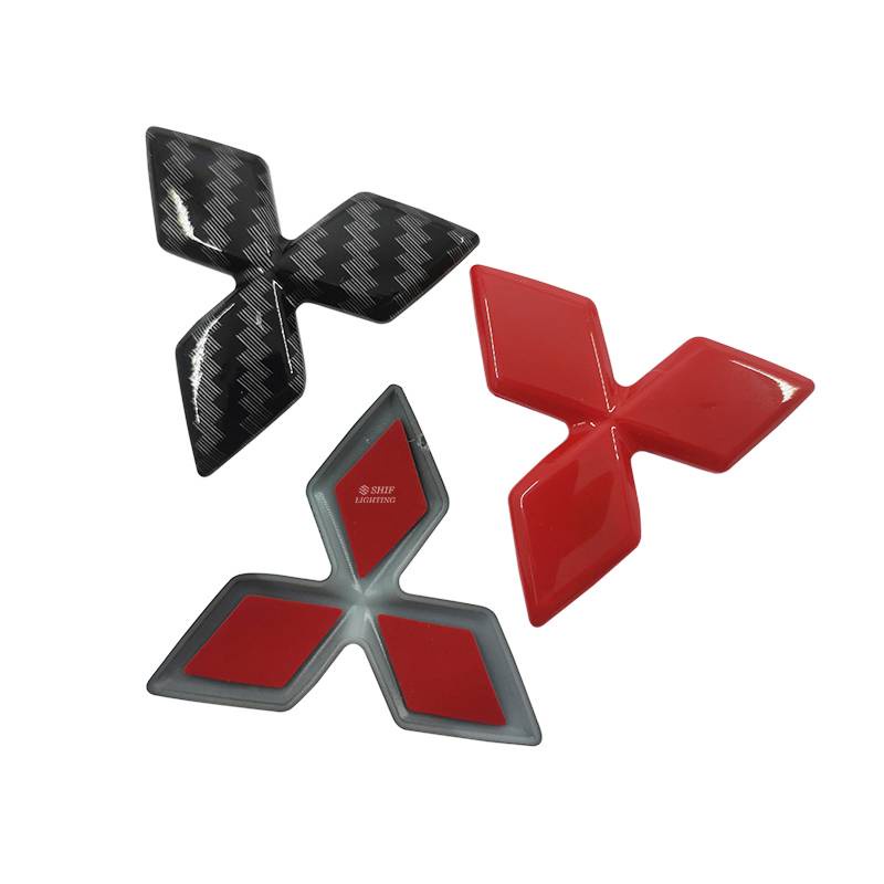 Bộ 1 Miếng Dán logo abs Trang Trí Vô Lăng Xe Hơi mitsubishi