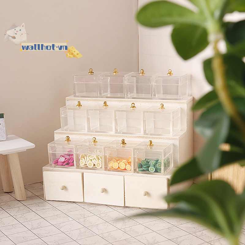 Mô Hình Tủ Đựng Kẹo / Đồ Nội Thất Trang Trí Nhà Búp Bê Tỉ Lệ 1: 12