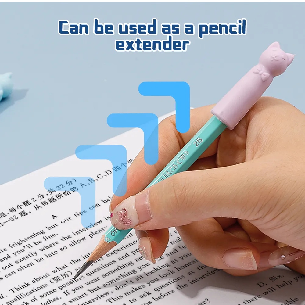 Vỏ Bọc Bút Chì 2 Trong 1 in Hình Mèo Dễ Thương