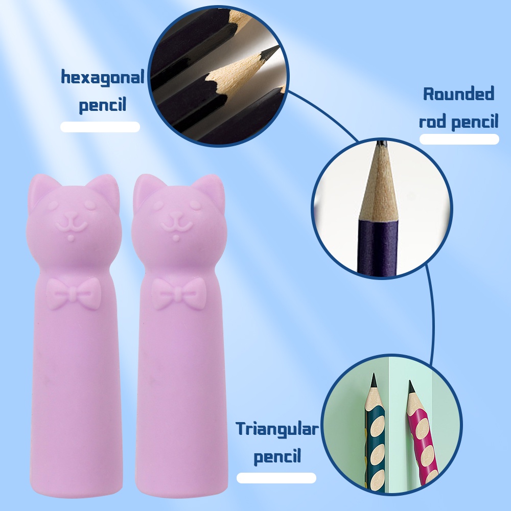 Vỏ Bọc Bút Chì 2 Trong 1 in Hình Mèo Dễ Thương
