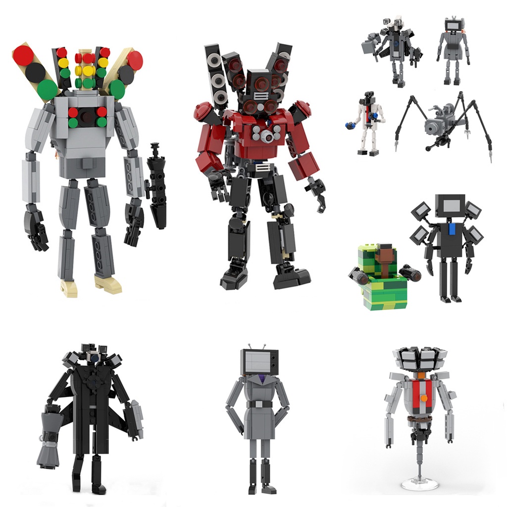 GOROCK 459pcs Titan Skibidi Nhà vệ sinh Anime Mô hình Khối Xây dựng Bộ Cơ khí Titan TV Đồ chơi Gạch Con người Quà tặng Giáng sinh cho trẻ em