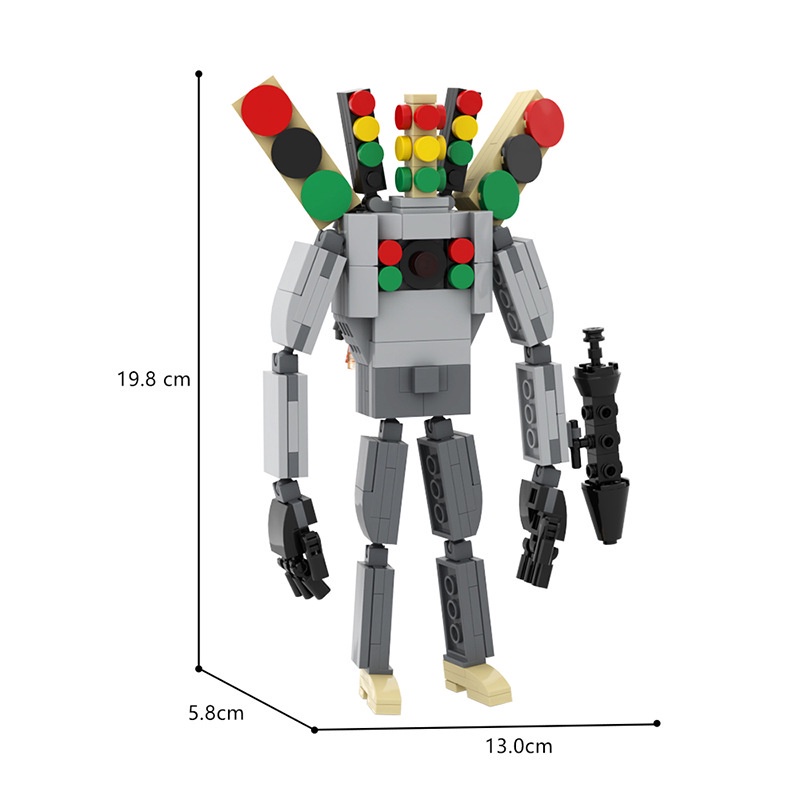 GOROCK 459pcs Titan Skibidi Nhà vệ sinh Anime Mô hình Khối Xây dựng Bộ Cơ khí Titan TV Đồ chơi Gạch Con người Quà tặng Giáng sinh cho trẻ em