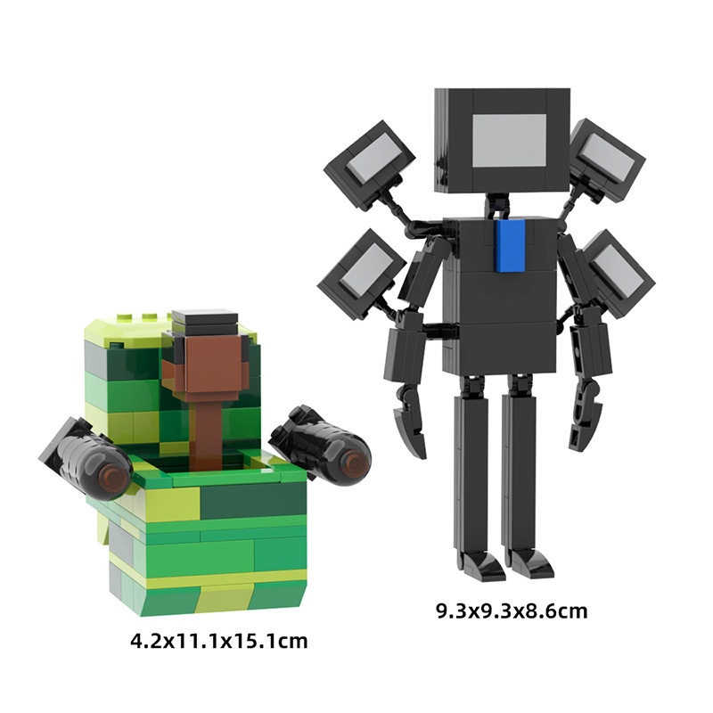 GOROCK 459pcs Titan Skibidi Nhà vệ sinh Anime Mô hình Khối Xây dựng Bộ Cơ khí Titan TV Đồ chơi Gạch Con người Quà tặng Giáng sinh cho trẻ em