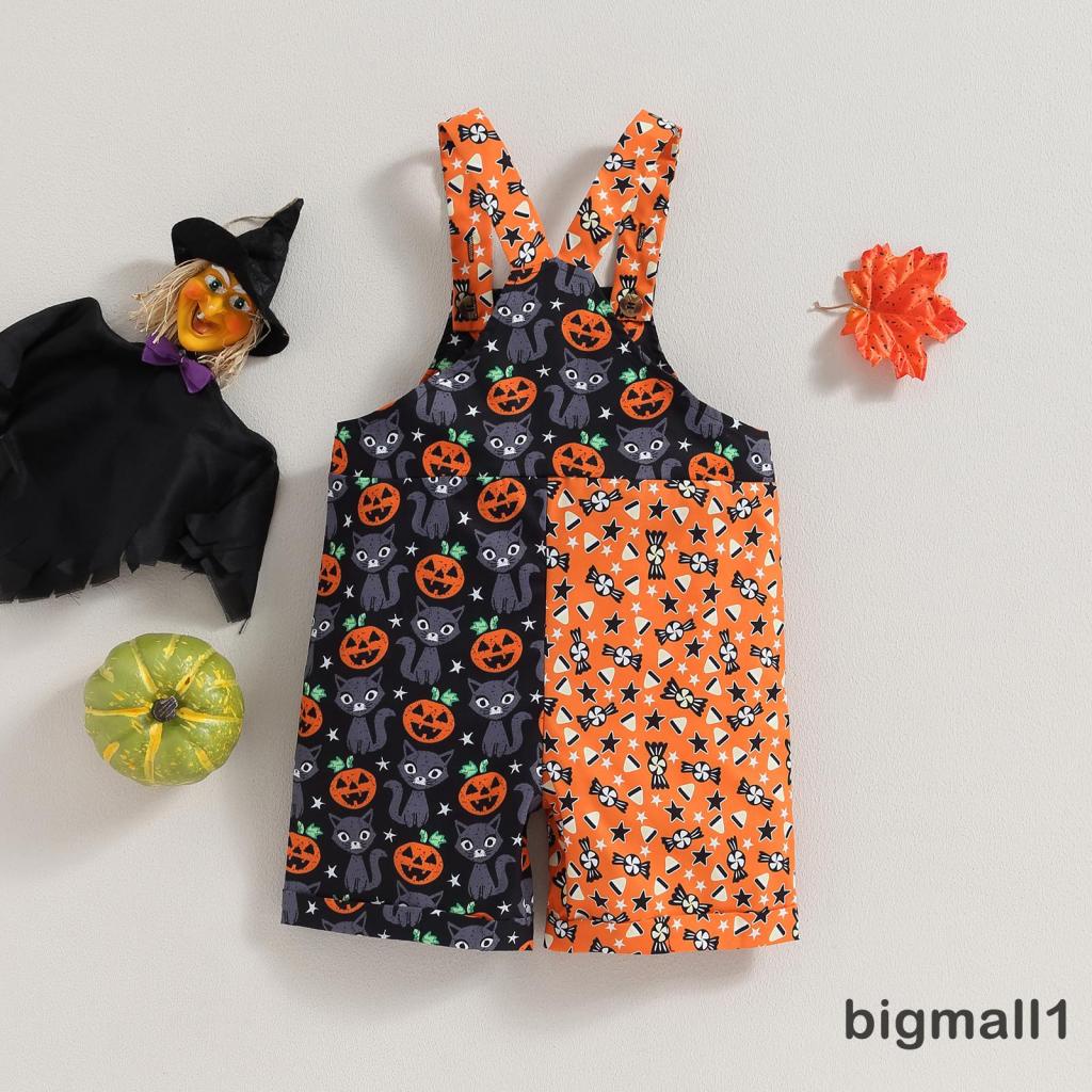 Áo Yếm Liền Quần Họa Tiết halloween Hoạt Hình Cho Bé 9 Tháng-4 Tuổi