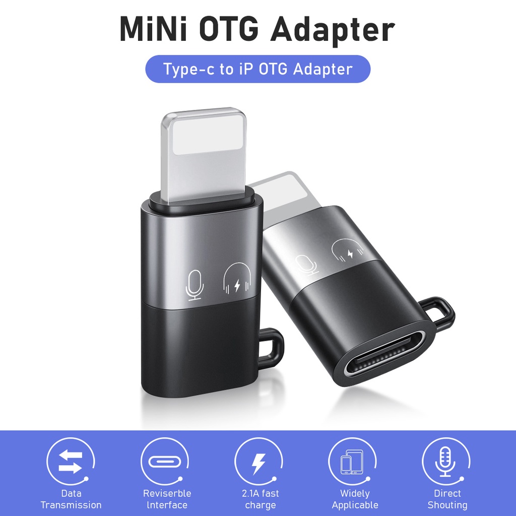 Đầu chuyển đổi OTG mini FONKEN USB-C sang đầu cắm tai nghe Type-C thích hợp cho i-Phone Pad