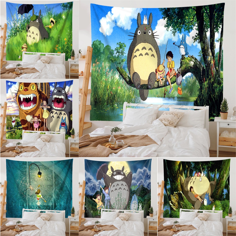 Thảm Treo Tường Trang Trí Phòng Ngủ Hình totoro Đáng Yêu