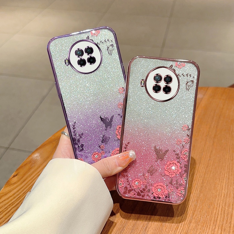 Ốp Điện Thoại Trang Trí Hình Hoa Bướm Cho Xiaomi Redmi Note 9 Pro Max 9S 7 8 9 Pro 5G Redmi9 9A 9C