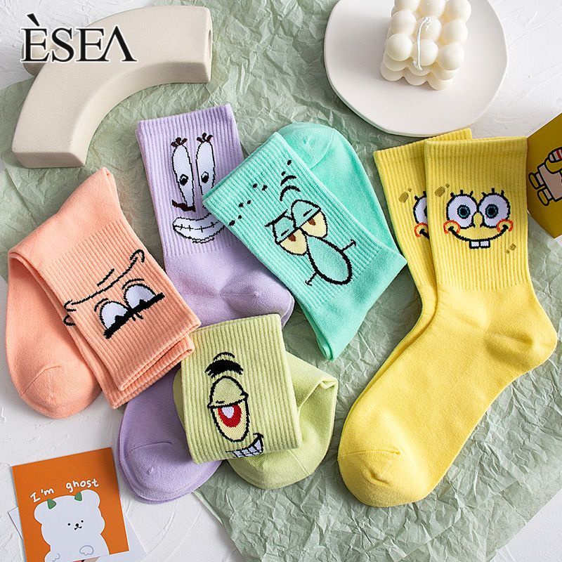 Esea Vớ Dài In Họa Tiết Hoạt Hình spongebob Thời Trang Cho Cả Nam Và Nữ