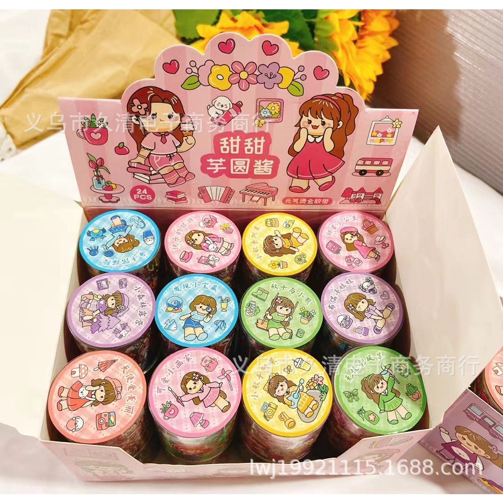 Sticker Cuộn Tròn Hình Cô Gái Siu Dễ Thương Nhà LYANWN