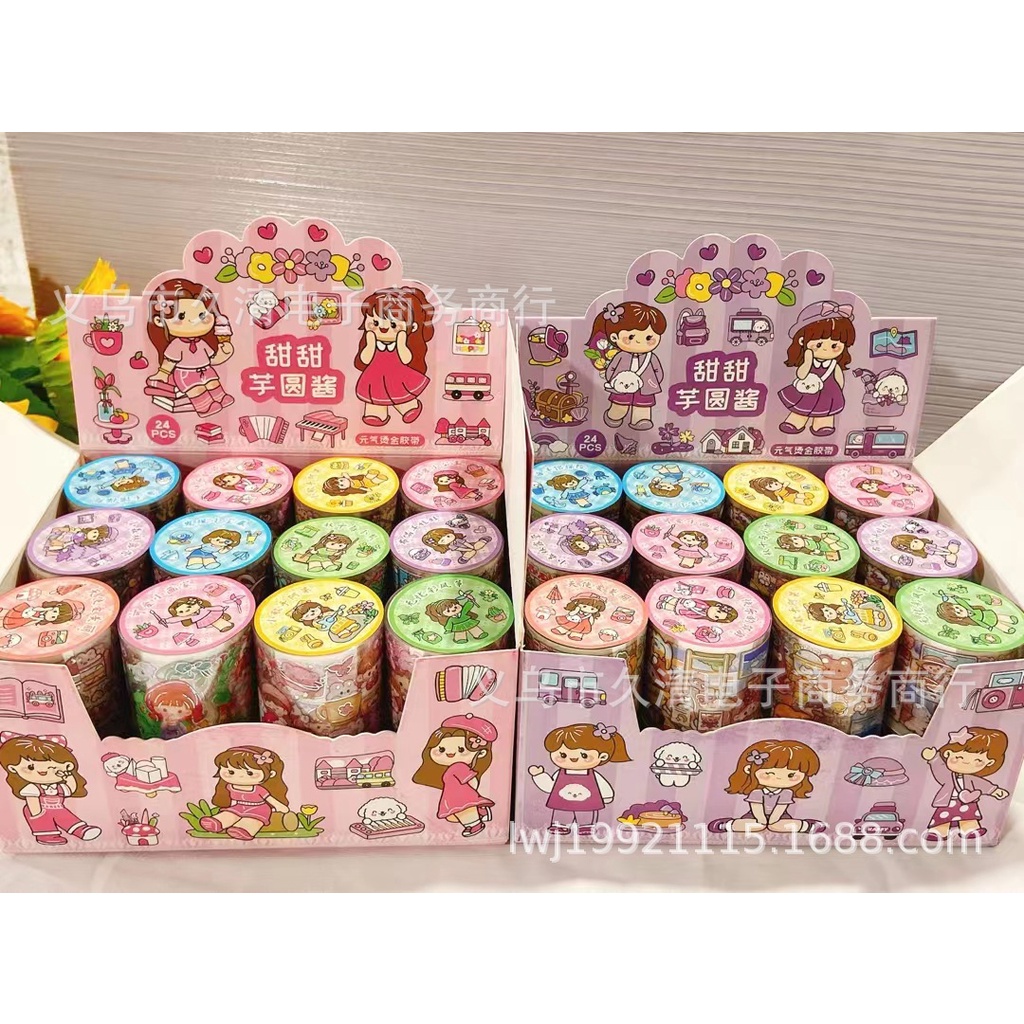 Sticker Cuộn Tròn Hình Cô Gái Siu Dễ Thương Nhà LYANWN