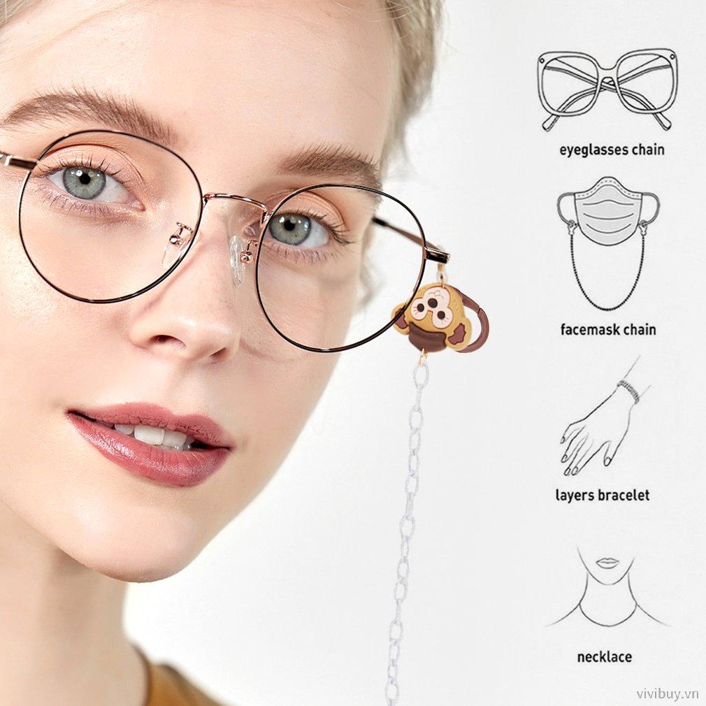 Dây Đeo Khẩu Trang 64cm Bằng acrylic Chống Thất Lạc Hình Gấu Hoạt Hình Dễ Thương Cho Bé