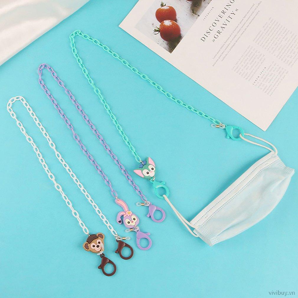 Dây Đeo Khẩu Trang 64cm Bằng acrylic Chống Thất Lạc Hình Gấu Hoạt Hình Dễ Thương Cho Bé