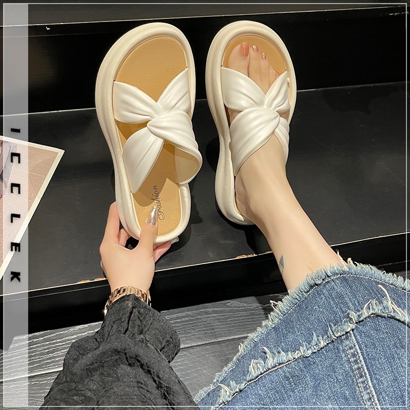 ICCLEK dép nữ dép bánh mì nữ Thoải mái Giày dép B90H2WN 34Z230826