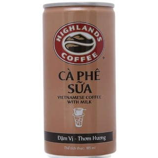 Lốc 6 lon cà phê sữa Highlands 185ml