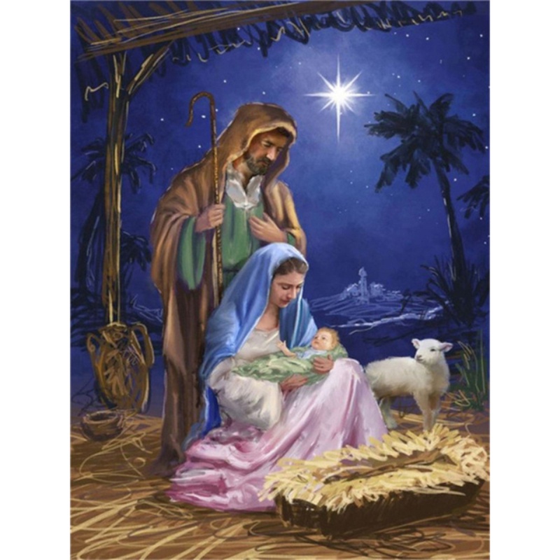 Bộ Tranh Thêu Chữ Thập Tự Làm Hình Chúa Giêsu Và Chúa Giêsu