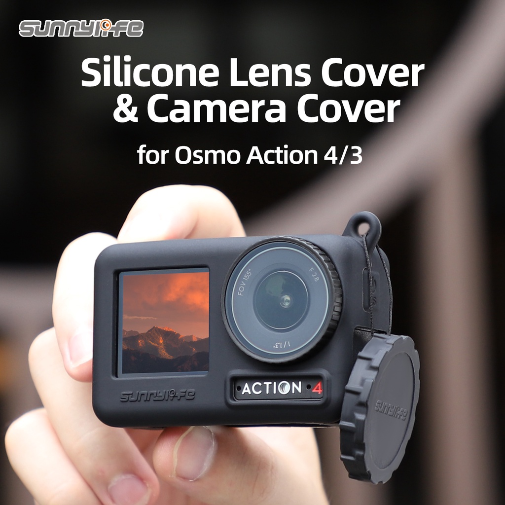 Sunnylife Silicone Lens Cover Vỏ bảo vệ Vỏ máy ảnh chống trầy xước DJI OSMO ACTION 4/DJI ACTION 3