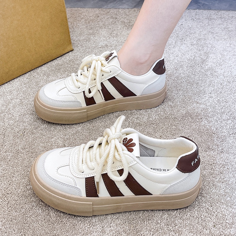 Giày Sneaker Đế Cao Su Thời Trang Phong Cách Hàn Quốc Cho Nữ