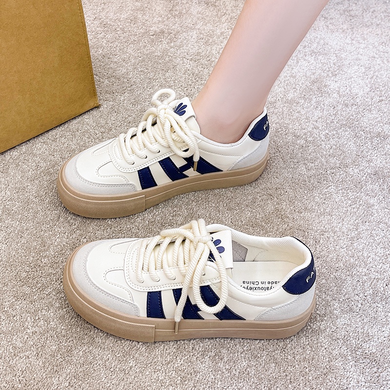 Giày Sneaker Đế Cao Su Thời Trang Phong Cách Hàn Quốc Cho Nữ