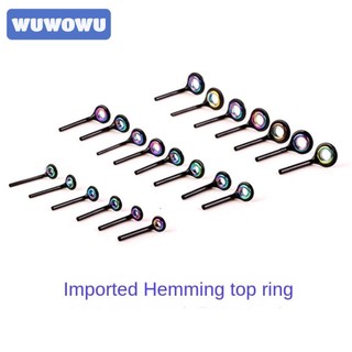WUWOWU Vòng Sứ Hình oval 0.7mm-1.6mm Gắn Cần Câu Cá Chuyên Dụng