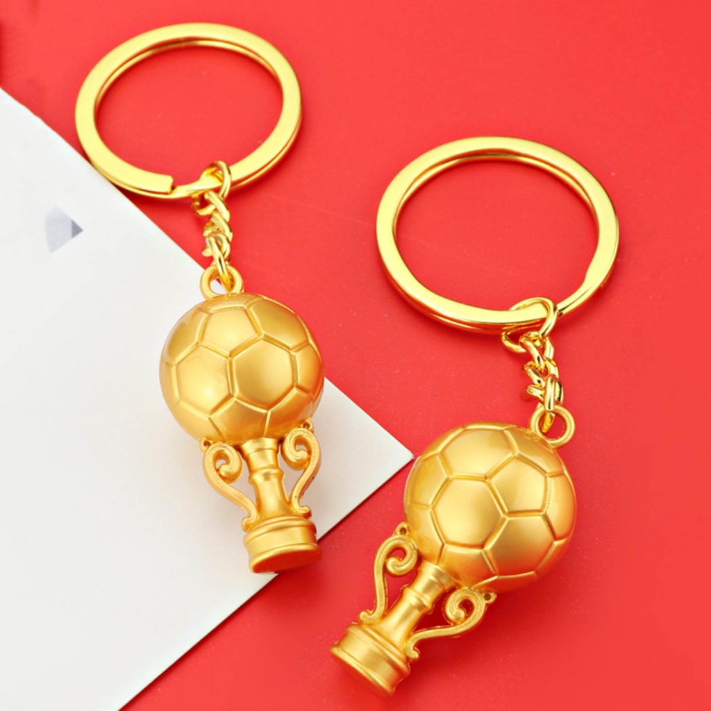Buym2 Móc Khóa Hình Cầu Thủ Bóng Đá Ba Chiều Mạ Điện Phụ Kiện Kim Loại Trang Trí Cho Nam