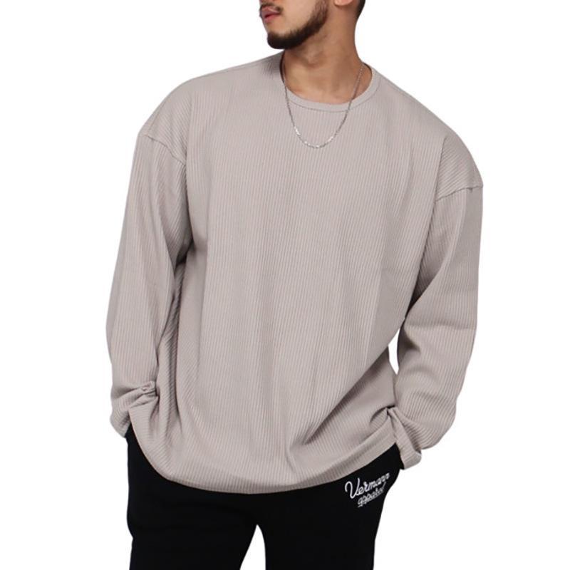 Áo Thun Tay Dài Kẻ Sọc Màu Sắc Thời Trang Cho Nam