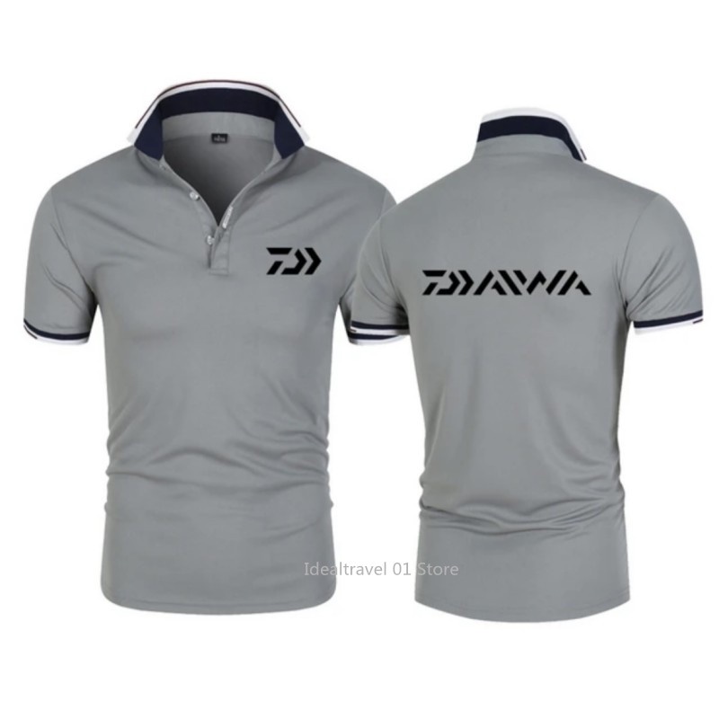 Daiwa Áo Thun polo Tay Ngắn Màu Trơn In Họa Tiết Thời Trang Mùa Hè Cho Nam