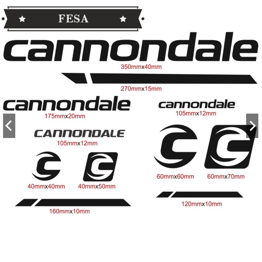 Cannondale Đề Can vinyl Dán Khung Xe Đạp Leo Núi / Đường Dài Trang Trí