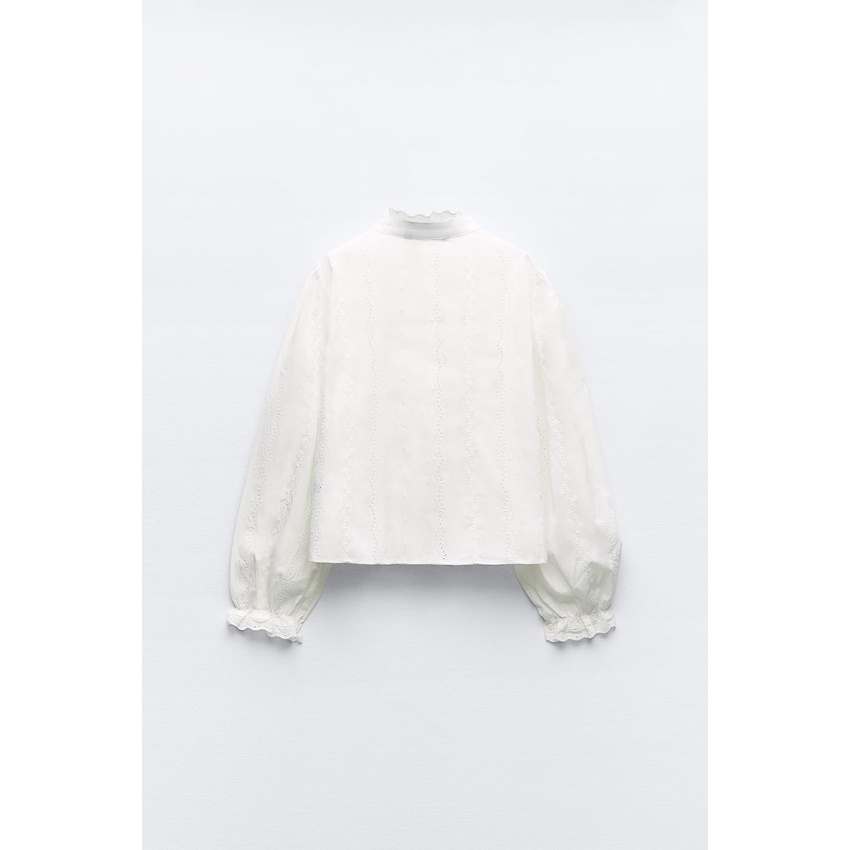 Zara Áo Sơ Mi Trắng Thêu Họa Tiết Thời Trang Mùa Thu 8741228 250