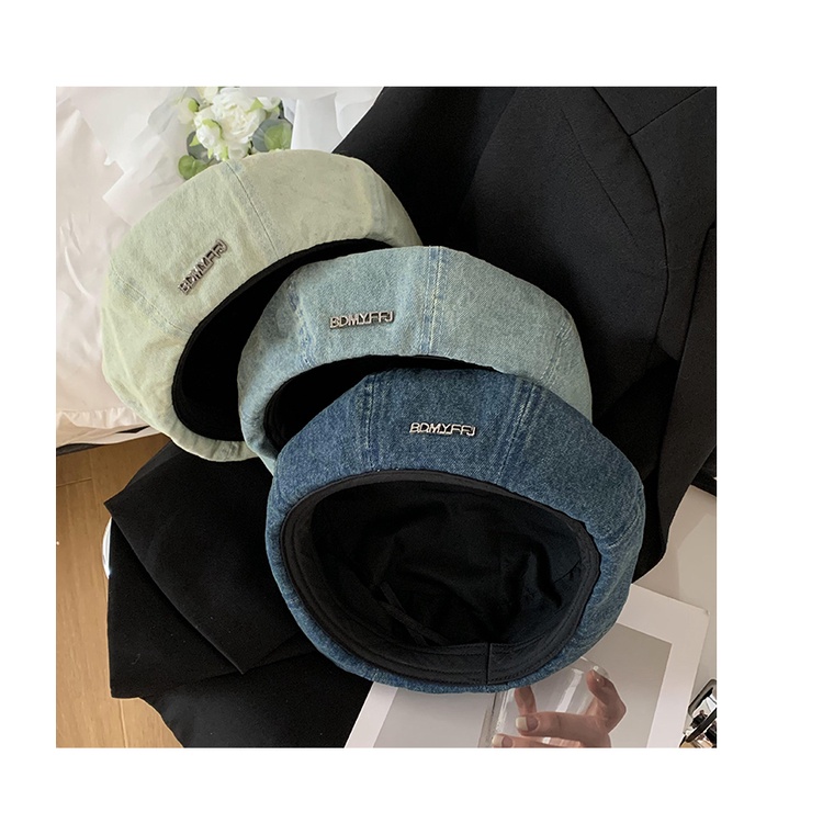Mũ beret denim Phong Cách Thời Trang Hàn Quốc Nhật Bản Dành Cho Nữ