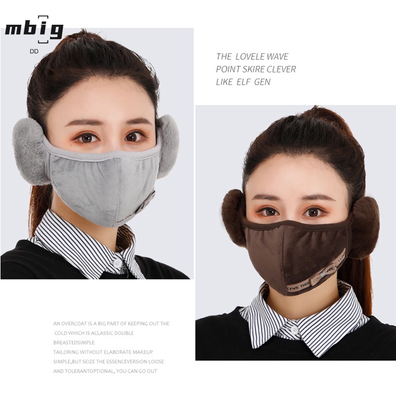 Khẩu Trang 2 Trong 1 Che Tai Giữ Ấm Mùa Đông Cho Nam Nữ