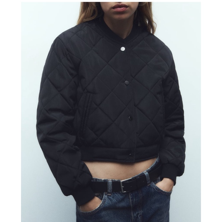 Za Áo Khoác bomber Nữ Đệm cotton Dáng Ngắn Thời Trang Mùa Thu 233046227