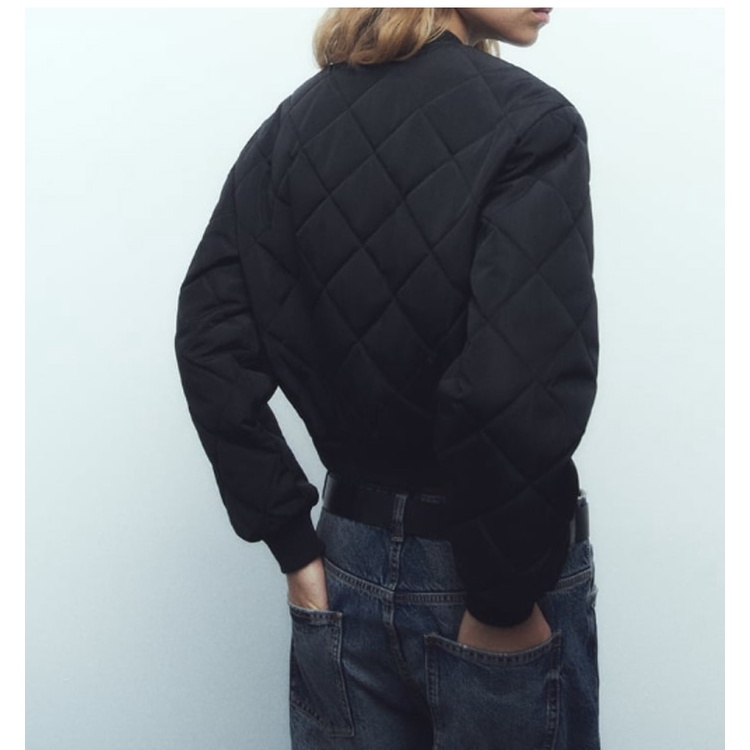 Za Áo Khoác bomber Nữ Đệm cotton Dáng Ngắn Thời Trang Mùa Thu 233046227