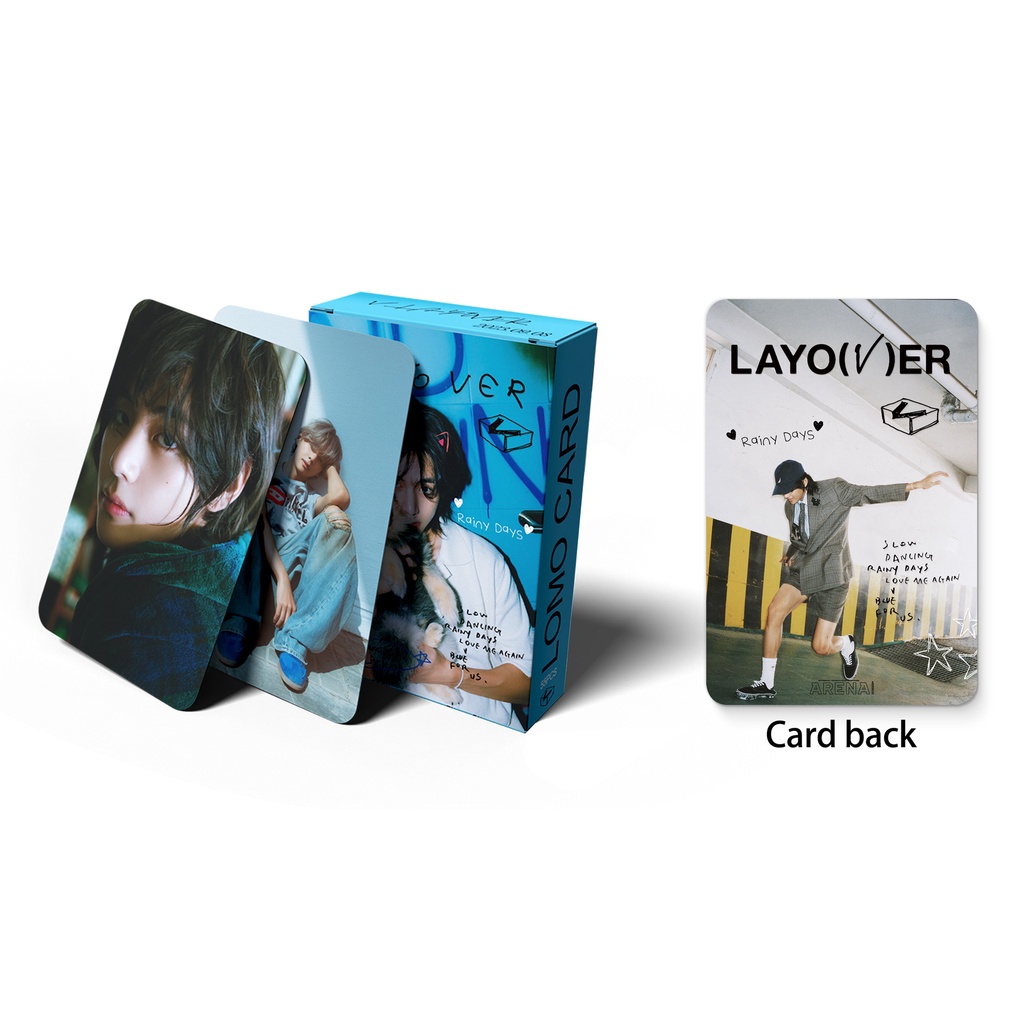 KPOP BTS V Solo Album Layover Photocard Lomo Card Postcard 55pcs/box