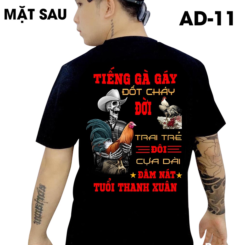Áo thun nam in hình - Tiếng gà gáy đốt cháy đời trai trẻ đôi cựa dài đâm nát tuổi thanh xuân