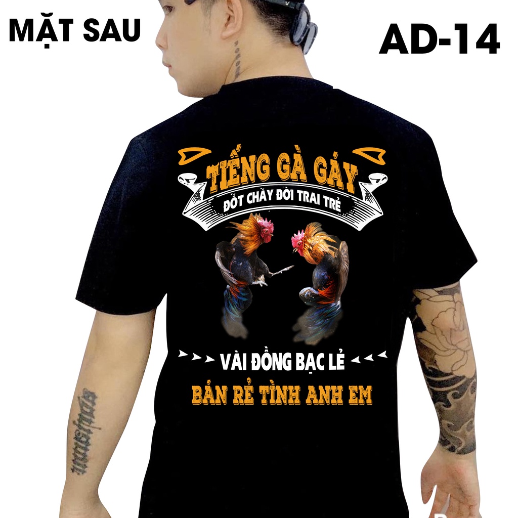 Áo thun nam in hình - Tiếng gà gáy đốt cháy đời trai trẻ vài đ.ồng b.ạ.c lẻ bán rẻ tình anh em