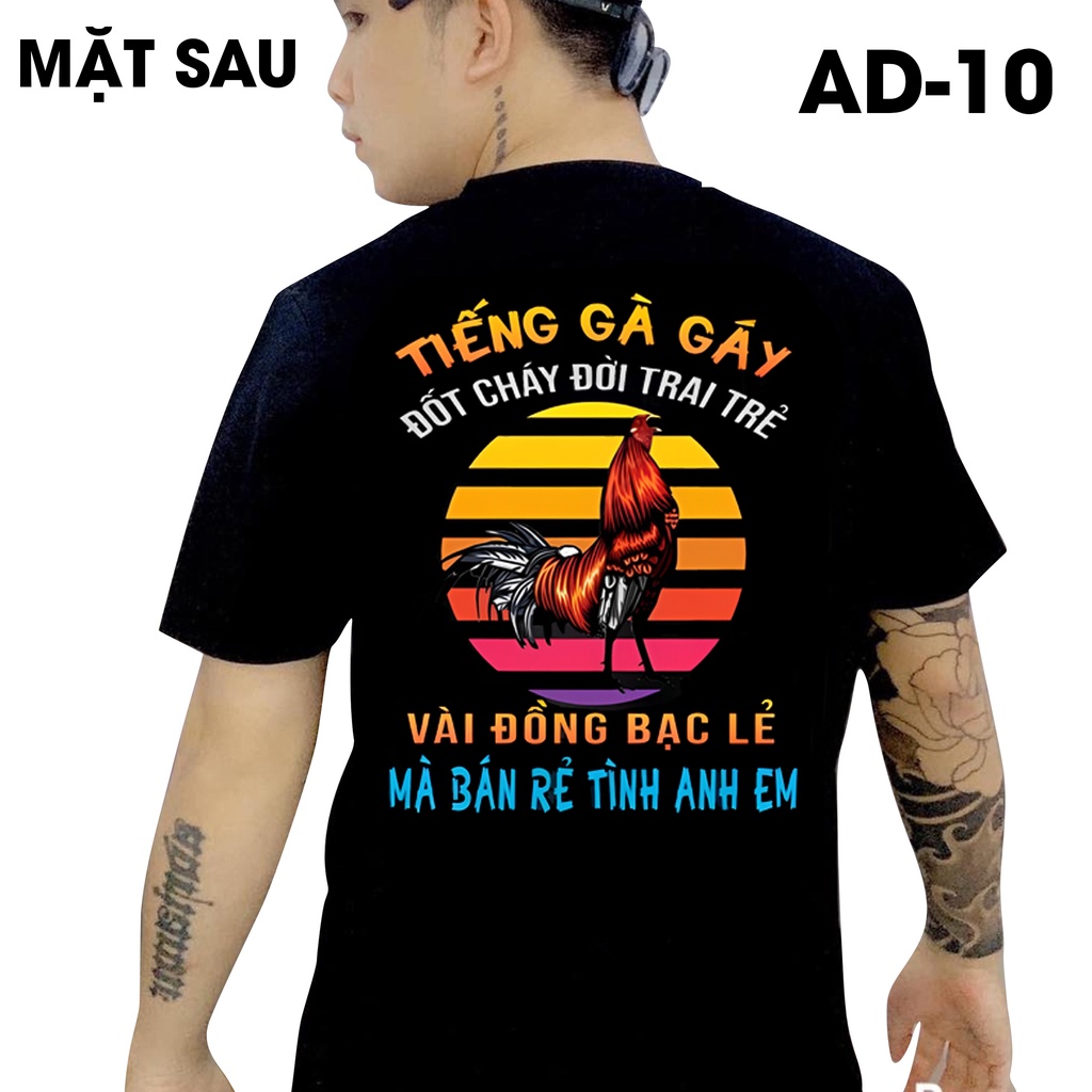 Áo thun nam in hình - Tiếng gà gáy đốt cháy đời trai trẻ vài đ.ồng b.ạ.c lẻ bán rẻ tình anh em 2